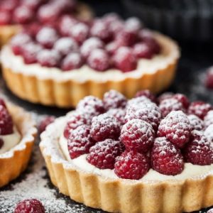 lemon and raspberry tartlet