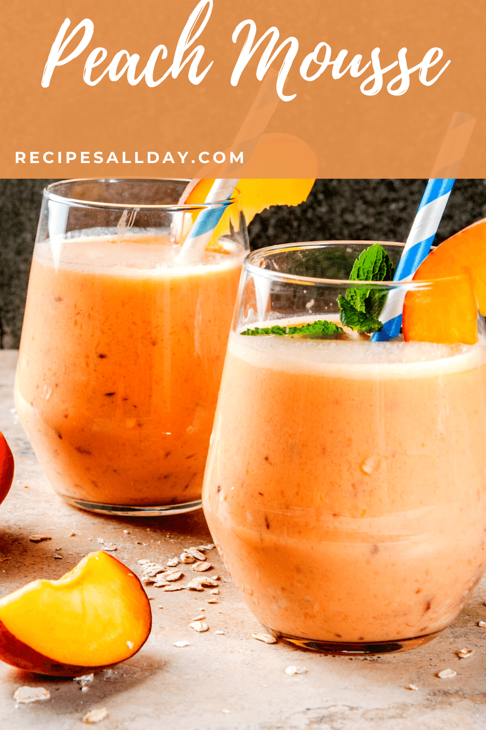 Peach Mousse - RecipesAllDay | Easy as 123 | Full recipe