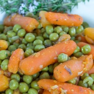baby carrots and peas; carrots and peas recipe; peas and carrots