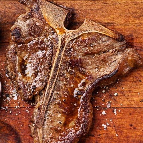 Oven-Baked T-Bone Steak, Savory Steak, Meat Lover's Delight, Perfectly Cooked, Steak Recipe