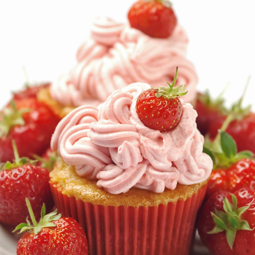 trawberry cupcakes, sweet strawberry treats, burst of fruity flavors, moist and fluffy cake, sweet perfection, delightful aroma, beautiful appearance, easy-to-make cupcakes, heavenly taste, freshly baked goodness