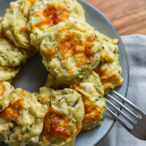 Air Fryer Zucchini, halloumi and corn fritters Recipe - recipesallday.com